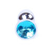 Анальна пробка B - Series HeavyFun Classic Jewellery Silver Plug, діаметр 2,7 см, довжина 7 см, Blue