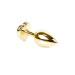 Анальна пробка B - Series HeavyFun Heart Jewellery Gold Plug, діаметр 2,7 см, довжина 7 см, Green