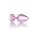 Анальна пробка B - Series HeavyFun Pearl Heart Jewellery Pink Plug Clear M