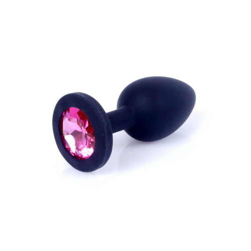 Анальна пробка B - Series HeavyFun Classic Jewellery Silicone Black Plug, діаметр 2,7 см, довжина 7 см, Pink