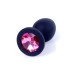 Анальна пробка B - Series HeavyFun Classic Jewellery Silicone Black Plug, діаметр 2,7 см, довжина 7 см, Pink