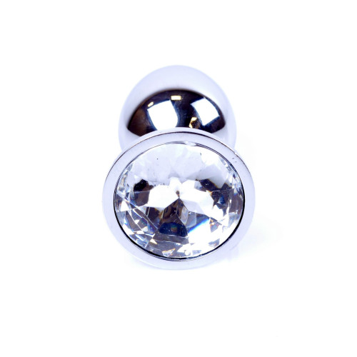 Анальна пробка B - Series HeavyFun Classic Jewellery Silver Plug, діаметр 2,7 см, довжина 7 см, Clear