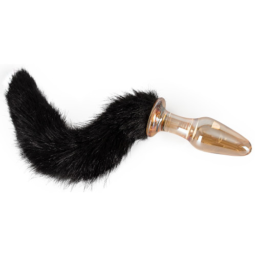 Анальна пробка You2Toys Glass Plug with Tail Прозора