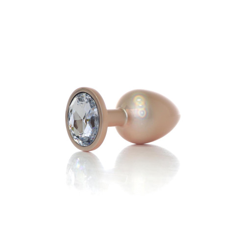 Анальна пробка B - Series HeavyFun Pearl Classic Jewellery Gold Plug Clear L