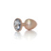 Анальна пробка B - Series HeavyFun Pearl Classic Jewellery Gold Plug Clear L