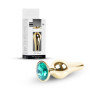 Анальная пробка B - Series HeavyFun Long Jewellery Gold Plug, диаметр 3 см, длина 9,5 см, Green