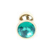 Анальная пробка B – Series HeavyFun Classic Jewellery Gold Plug, диаметр 2,7 см, длина 7 см, Green