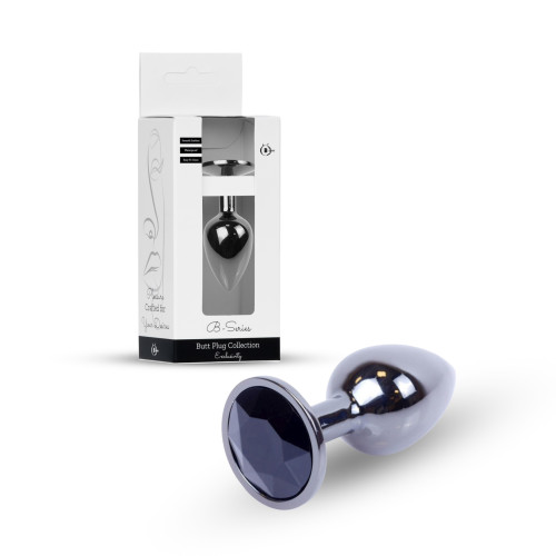 Анальная пробка B – Series HeavyFun Classic Jewellery Dark Silver Plug, диаметр 2,7 см, длина 7 см, Black