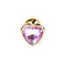 Анальна пробка B - Series HeavyFun Heart Jewellery Gold Plug, діаметр 2,7 см, довжина 7 см, Pink
