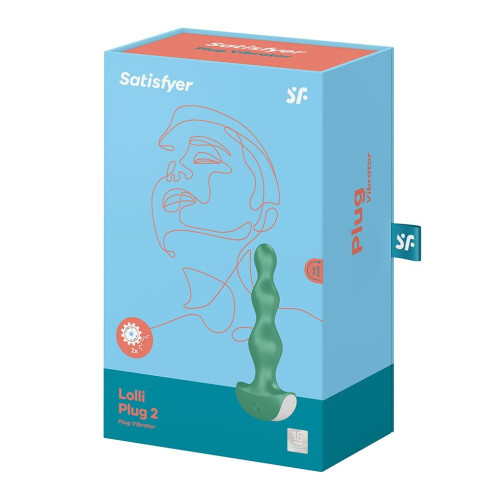 Анальный стимулятор-бусины с двумя моторами Satisfyer Lolli-Plug 2 (green)