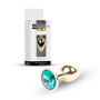 Анальная пробка B – Series HeavyFun Classic Jewellery Gold Plug, диаметр 2,7 см, длина 7 см, Green