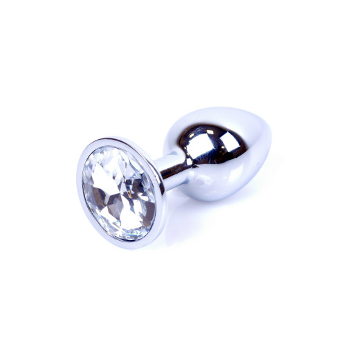 Анальна пробка B - Series HeavyFun Classic Jewellery Silver Plug, діаметр 2,7 см, довжина 7 см, Clear