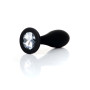 Анальная пробка B - Series HeavyFun Bullet Jewellery Silicone Black Plug, диаметр 2,8 см, длина 9,2 см, Clear