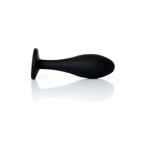 Анальная пробка B - Series HeavyFun Bullet Jewellery Silicone Black Plug, диаметр 2,8 см, длина 9,2 см, Clear