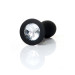 Анальная пробка B - Series HeavyFun Bullet Jewellery Silicone Black Plug, диаметр 2,8 см, длина 9,2 см, Clear