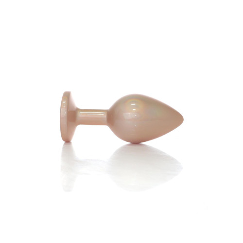 Анальная пробка B - Series HeavyFun Pearl Classic Jewellery Gold Plug Clear M