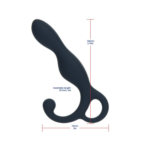 Масажер простати Lux Active LX1 Anal Trainer 5.75', Dark Blue, віброкуля в комплекті