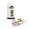 Анальная пробка B - Series HeavyFun Classic Jewellery Gold Plug, диаметр 2,7 см, длина 7 см, Pink
