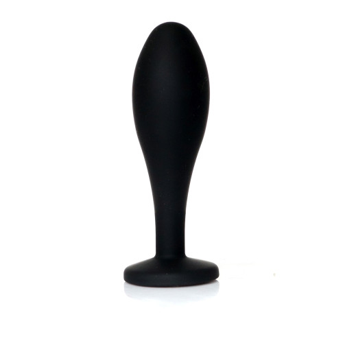 Анальная пробка B - Series HeavyFun Bullet Jewellery Silicone Black Plug, диаметр 2,8 см, длина 9,2 см, Clear