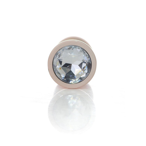 Анальная пробка B - Series HeavyFun Pearl Classic Jewellery Gold Plug Clear M