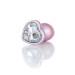 Анальна пробка B - Series HeavyFun Pearl Heart Jewellery Pink Plug Clear S