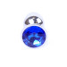 Анальна пробка B - Series HeavyFun Classic Jewellery Silver Plug, діаметр 2,7 см, довжина 7 см, Dark Blue