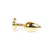 Анальна пробка B - Series HeavyFun Heart Jewellery Gold Plug, діаметр 2,7 см, довжина 7 см, Red