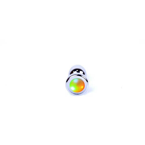 Анальна пробка B - Series HeavyFun Jewellery Silver Plug Disco Flashlight