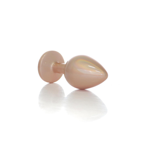 Анальная пробка B - Series HeavyFun Pearl Classic Jewellery Gold Plug Clear M