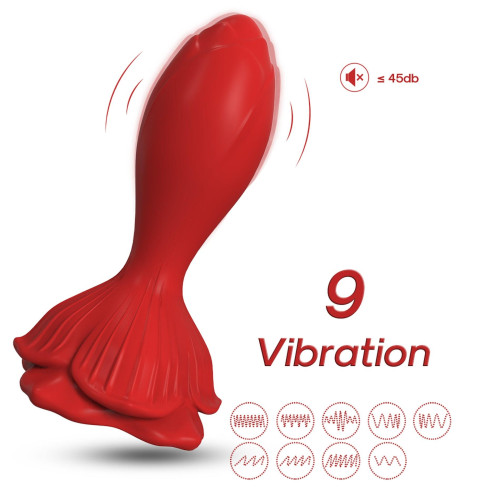 Анальна пробка B - Series Joy Rosenberg Red, 9 Vibration Functions