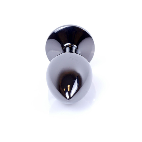Анальная пробка B – Series HeavyFun Classic Jewellery Dark Silver Plug, диаметр 2,7 см, длина 7 см, Blue