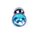 Анальная пробка B – Series HeavyFun Classic Jewellery Dark Silver Plug, диаметр 2,7 см, длина 7 см, Blue