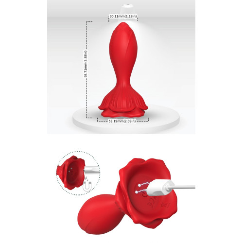 Анальна пробка B - Series Joy Rosenberg Red, 9 Vibration Functions
