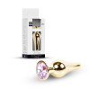 Анальна пробка B - Series HeavyFun Long Jewellery Gold Plug, діаметр 3 см, довжина 9,5 см, Pink