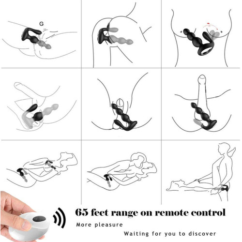 Анальна пробка B - Series Cute Anal Beads, Remote Controler