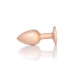 Анальная пробка B - Series HeavyFun Pearl Classic Jewellery Gold Plug Clear S