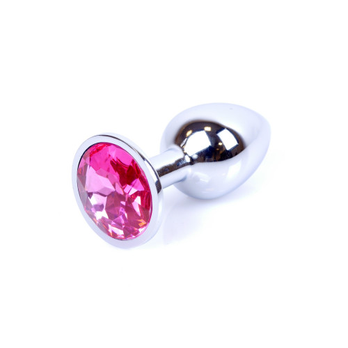 Анальна пробка B - Series HeavyFun Classic Jewellery Silver Plug, діаметр 2,7 см, довжина 7 см, Fuchsia