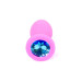 Анальна пробка B - Series HeavyFun Classic Jewellery Silicone Pink Plug, діаметр 2,7 см, довжина 7 см, Blue
