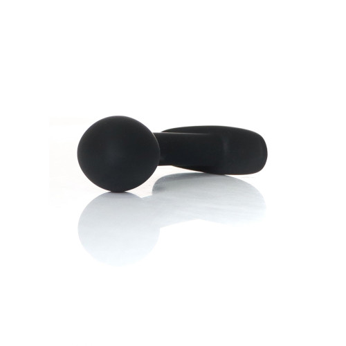 Анальна пробка B - Series HeavyFun Curved Silicone Black Plug S