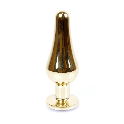 Анальна пробка B - Series HeavyFun Long Jewellery Gold Plug, діаметр 3 см, довжина 9,5 см, Purple