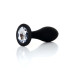 Анальная пробка B - Series HeavyFun Bullet Jewellery Silicone Black Plug, диаметр 3,2 см, длина 10,5 см, Clear