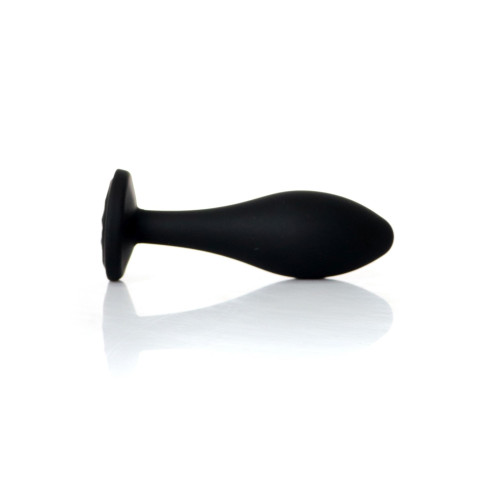 Анальная пробка B - Series HeavyFun Bullet Jewellery Silicone Black Plug, диаметр 3,2 см, длина 10,5 см, Clear