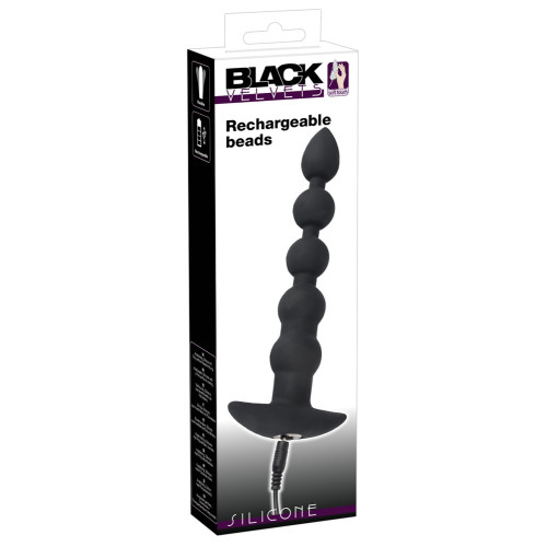 Анальний стимулятор Black Velvets Rechargeable Beads