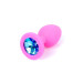 Анальна пробка B - Series HeavyFun Classic Jewellery Silicone Pink Plug, діаметр 2,7 см, довжина 7 см, Blue