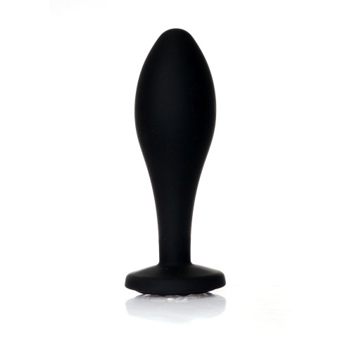 Анальная пробка B - Series HeavyFun Bullet Jewellery Silicone Black Plug, диаметр 3,2 см, длина 10,5 см, Clear