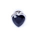 Анальна пробка B - Series HeavyFun Heart Jewellery Silver Plug, діаметр 2,7 см, довжина 7 см, Black