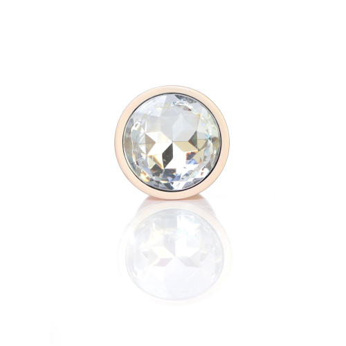 Анальная пробка B - Series HeavyFun Pearl Classic Jewellery Gold Plug Clear S