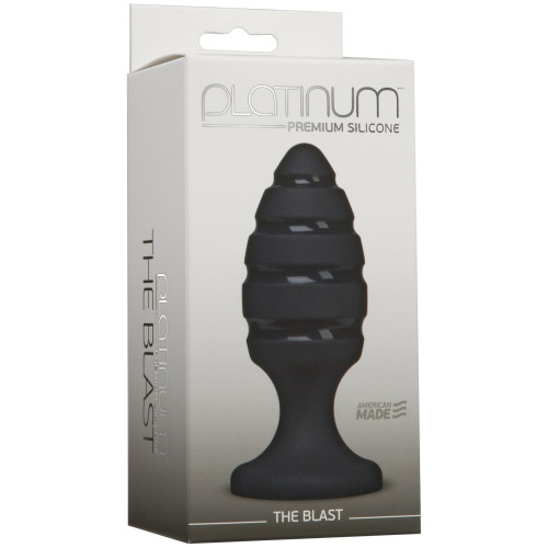 Анальный плаг со спиральным каналом Doc Johnson Platinum Premium Silicone - The Blast Черный
