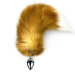Металлическая анальная пробка с хвостом из натурального меха Art of Sex size M Red fox