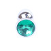 Анальна пробка B - Series HeavyFun Classic Jewellery Silver Plug, діаметр 2,7 см, довжина 7 см, Green